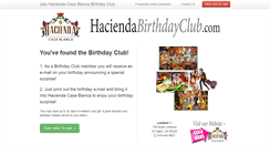 Desktop Screenshot of haciendacasablancabirthdayclub.com